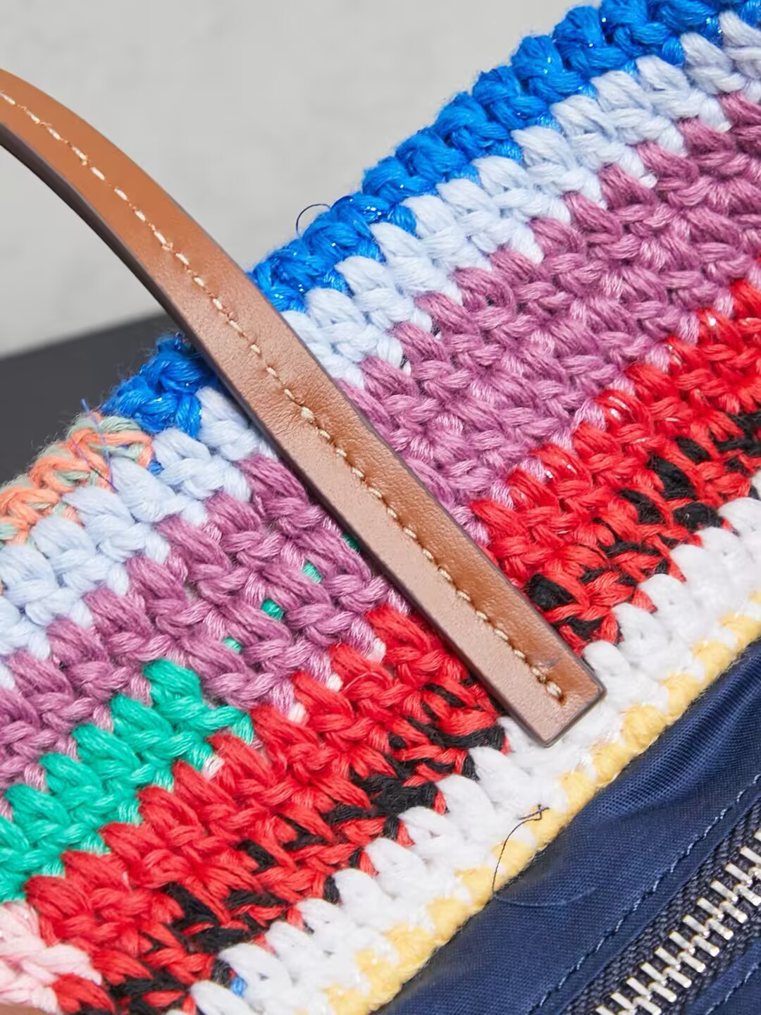 M1v M1v crochet tote bag 34x40x16cm