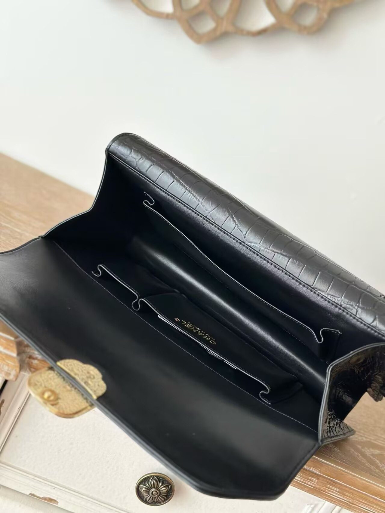 Ch*el clutch bag 30x13x14cm