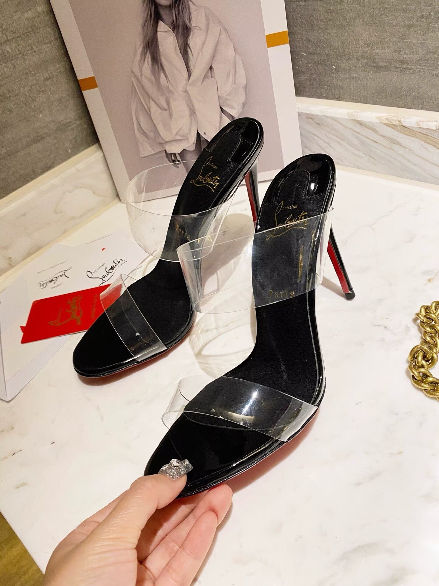 Ch**an louboutin just nothing mules 85mm 100mm