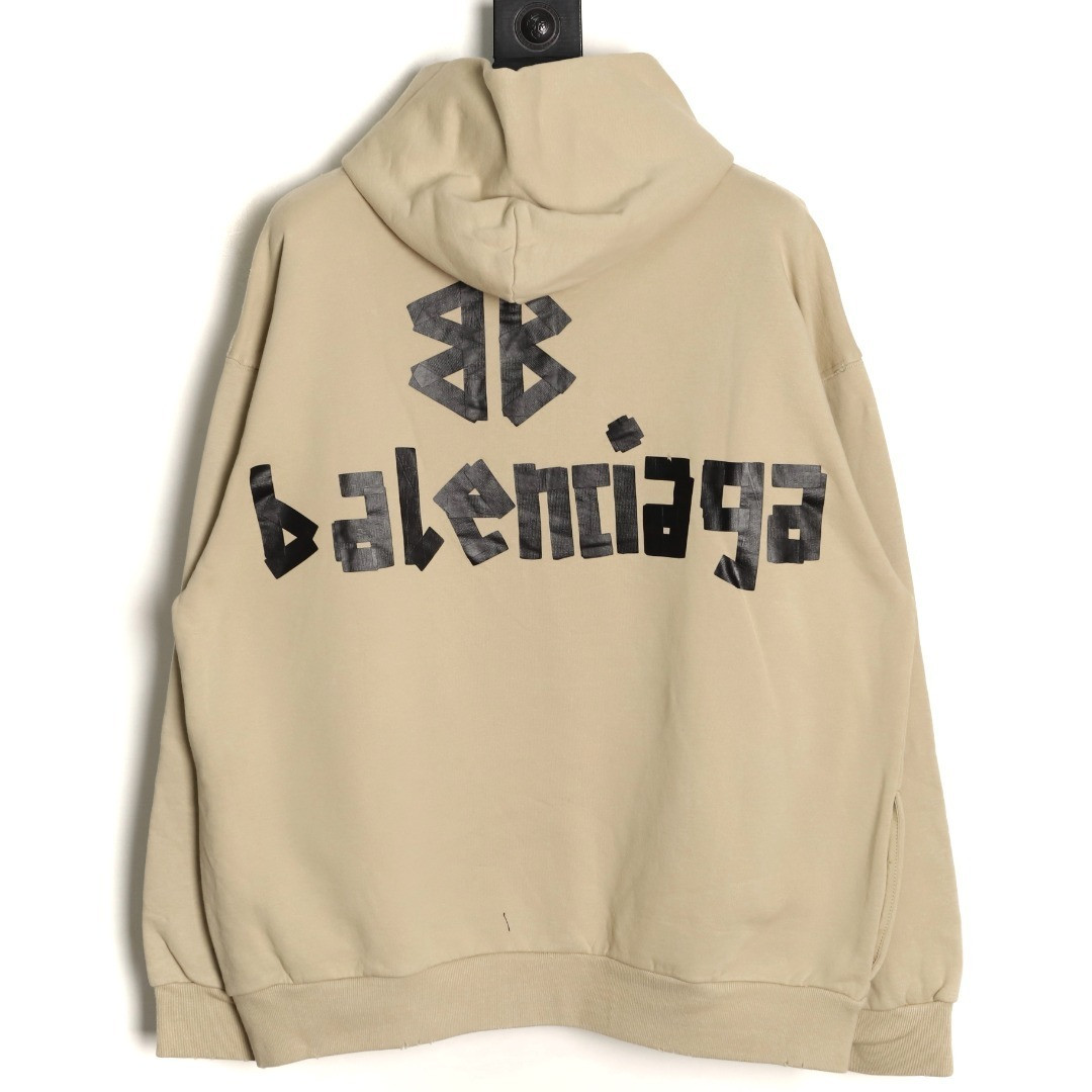 Ba*len*cia*ga 25fw fleece-lined hoodies