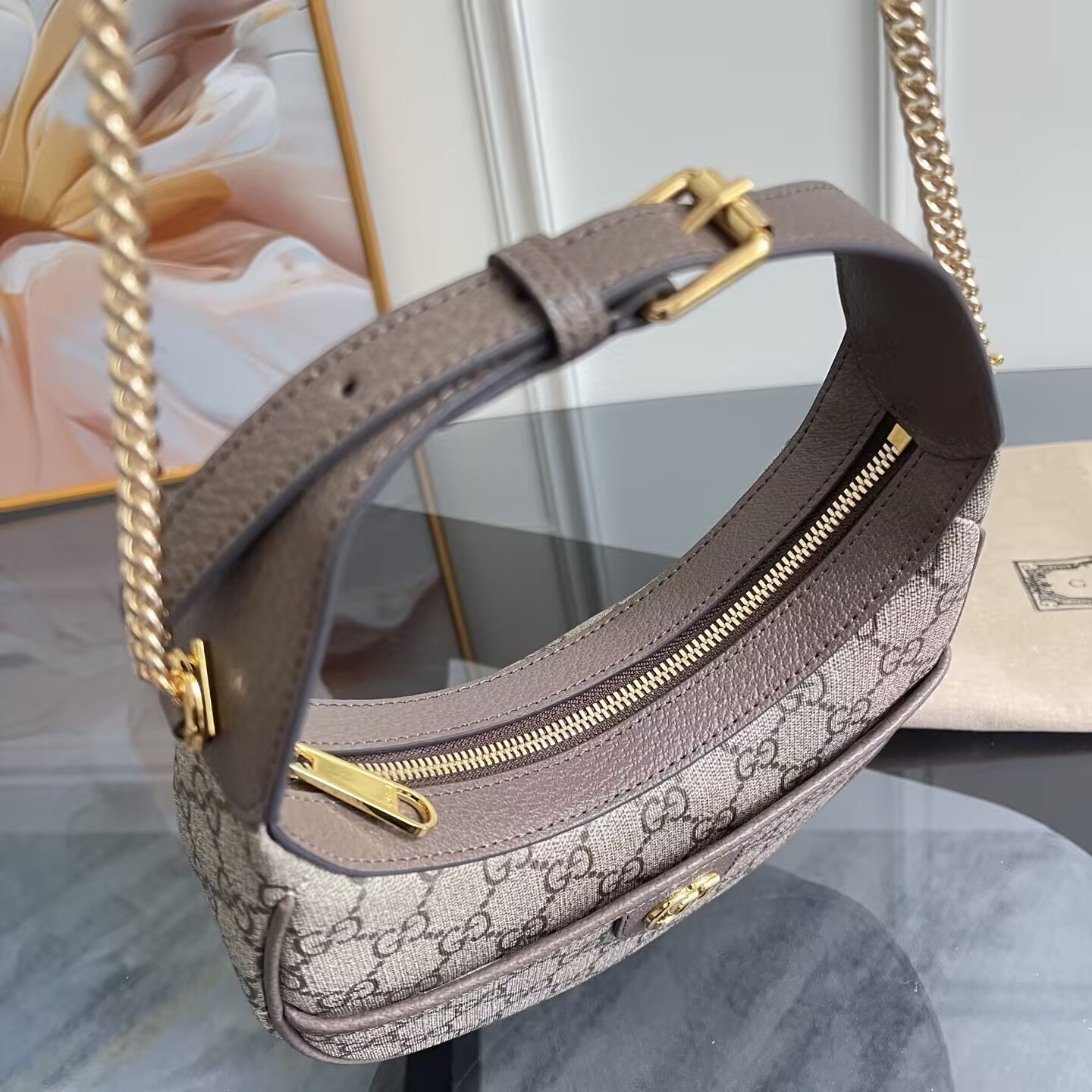 G*u*i ophidia mini gg canvas shoulder bag 20x14.5x4cm
