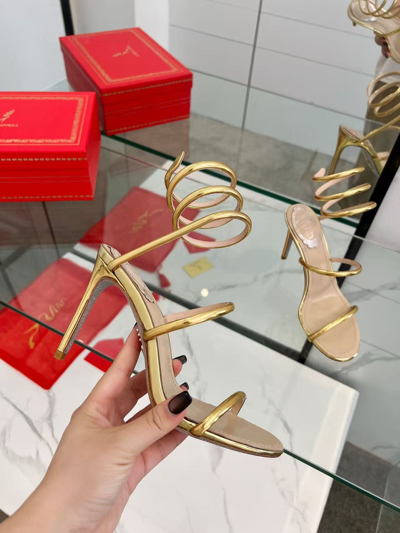 UA RENÉ CAOVILLA Cleo Pumps Sandals 95mm