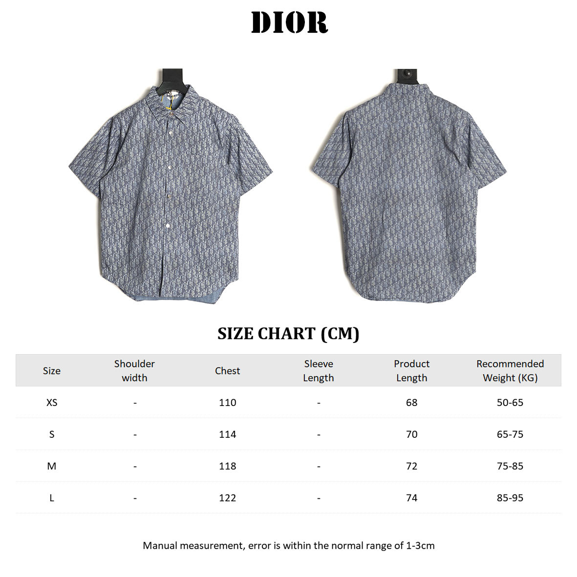 D*or short-sleeved shirts suit