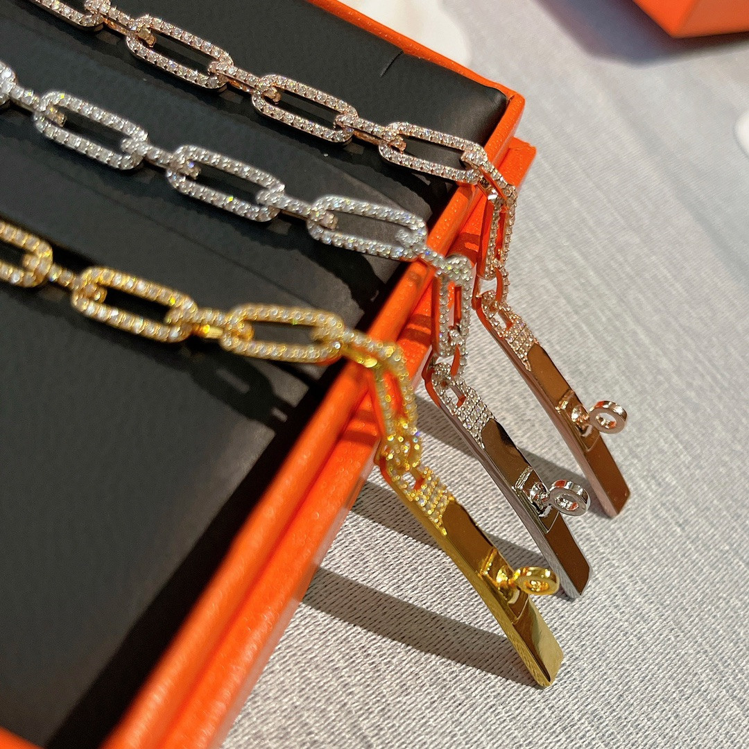 Hermès Fully Diamond-Encrusted Kelly Bracelet
