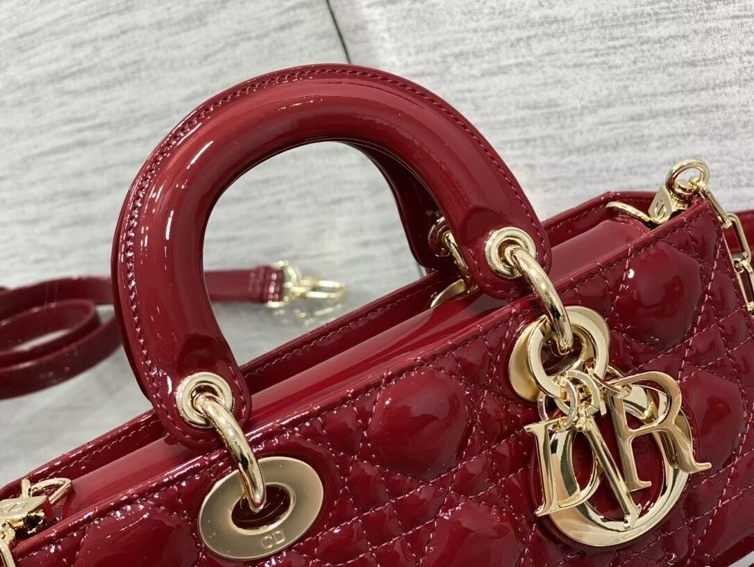 D*0r SMALL LADY D-JOY BAG RED 22x6x12cm