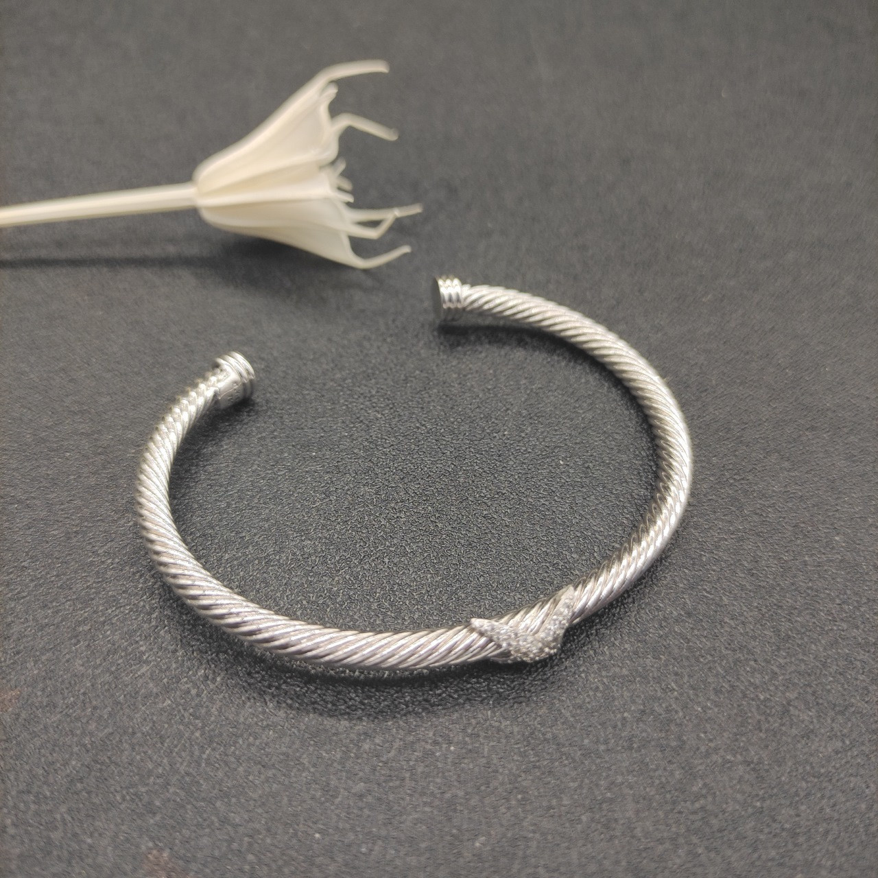 dau1d Yvrm*n 4mm full di*m*nd x bracelet (wrist circumference 15-20cm)