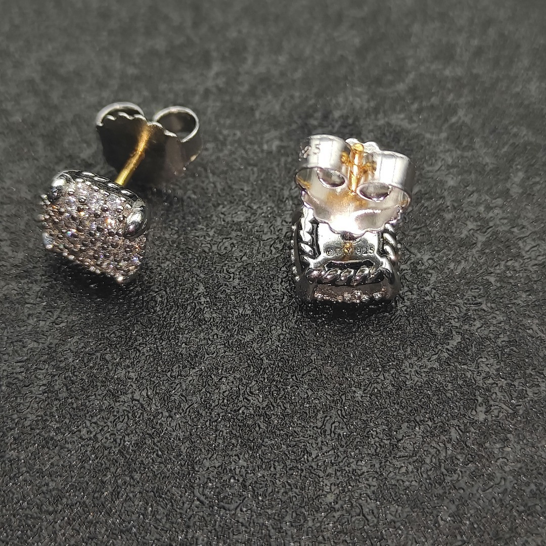 dau1d Yvrm*n 9mm four claws full of di*m*nds earrings