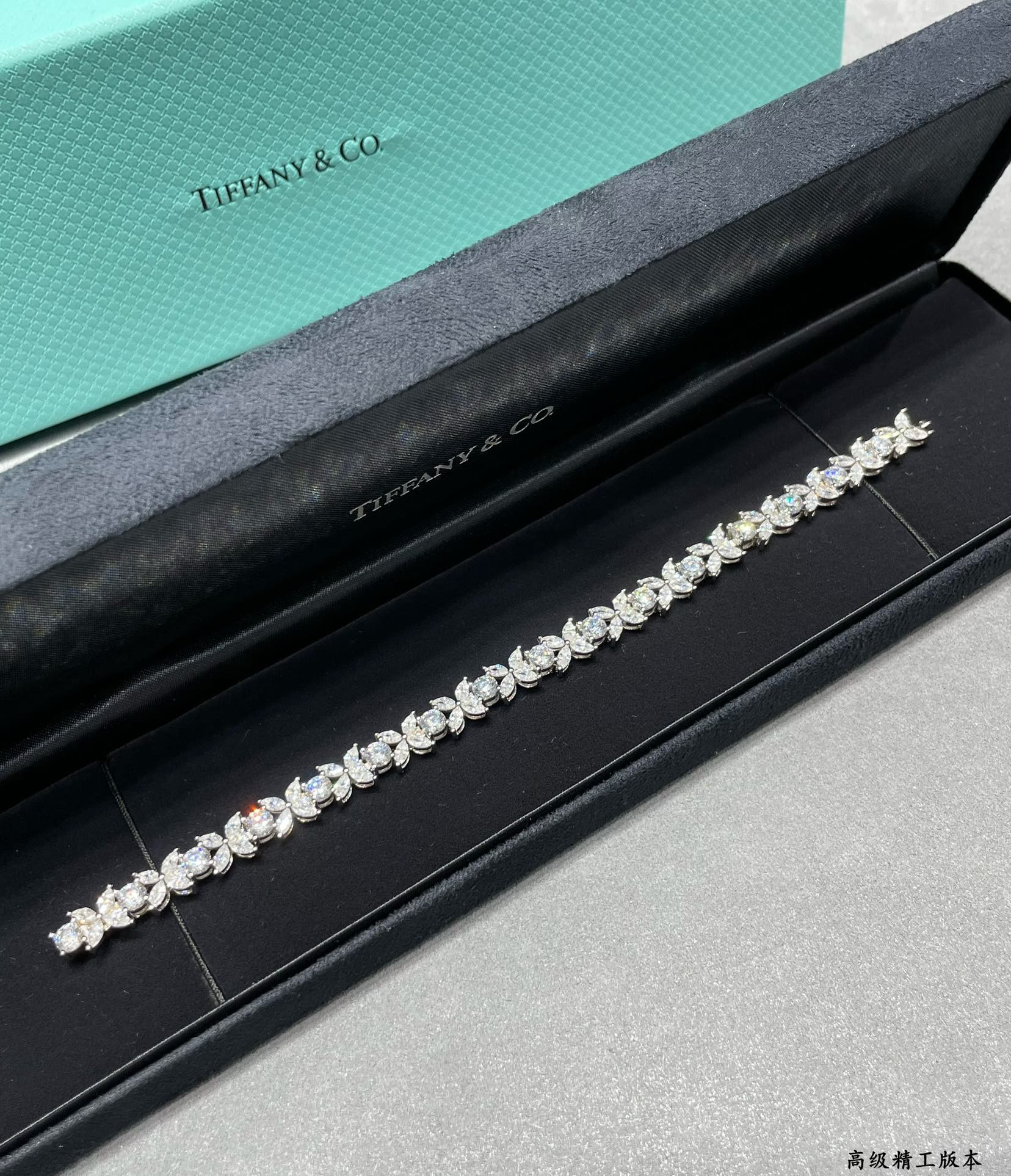 T*f*ny & Co. Soleste Marquise Diamond Full Bracelet Ag925