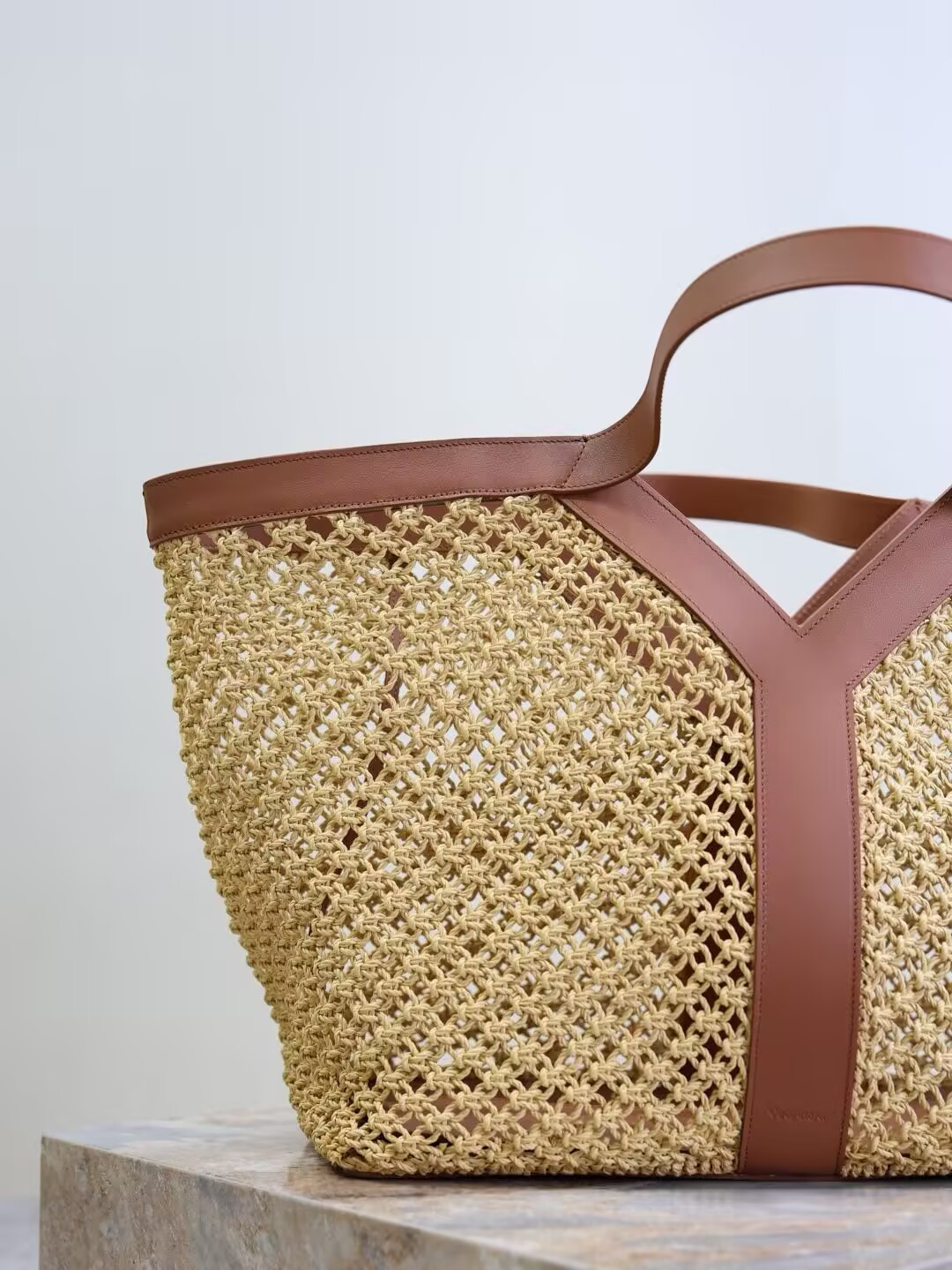 Y*L y-shaped raffia tote bag 50x33x16cm