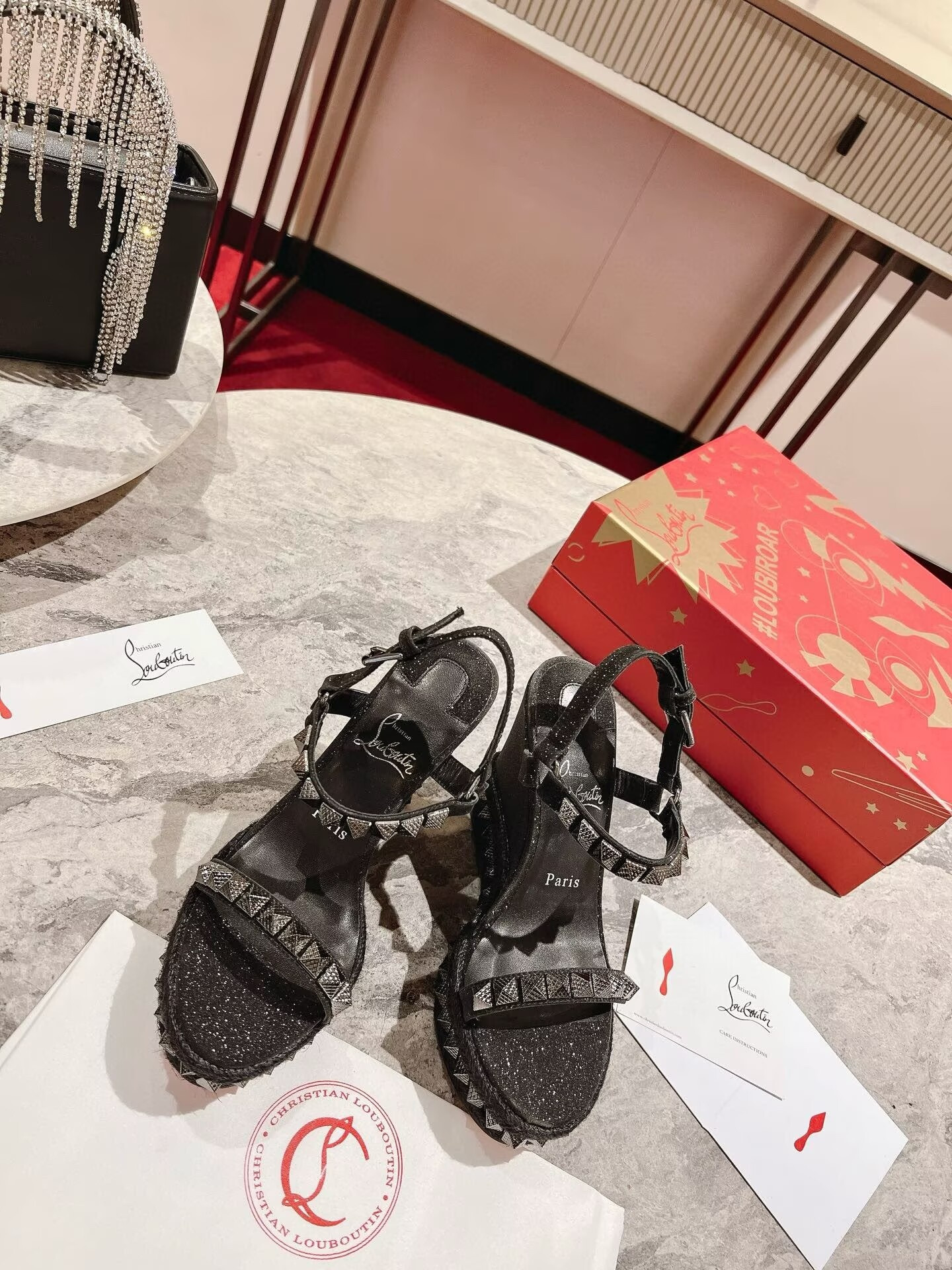 ua Ch**an louboutin pyraclou 120 mm espadilles