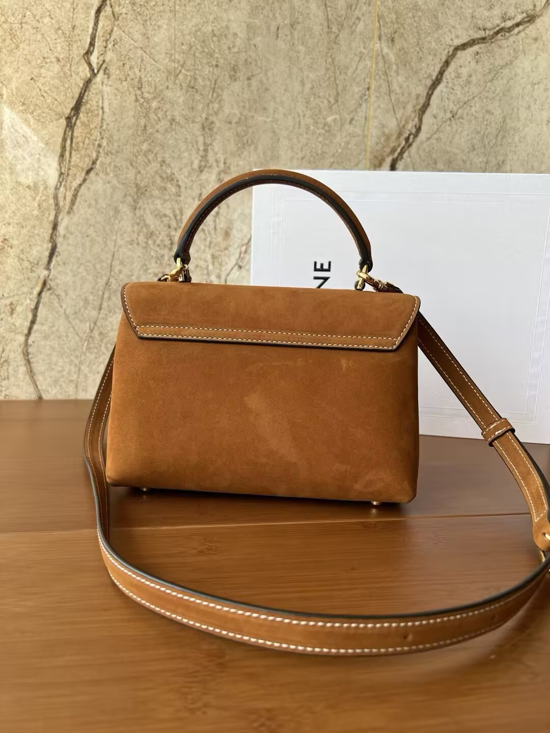 Ce**e teen nino bag in nubuck calfskin 20.5x13x8cm
