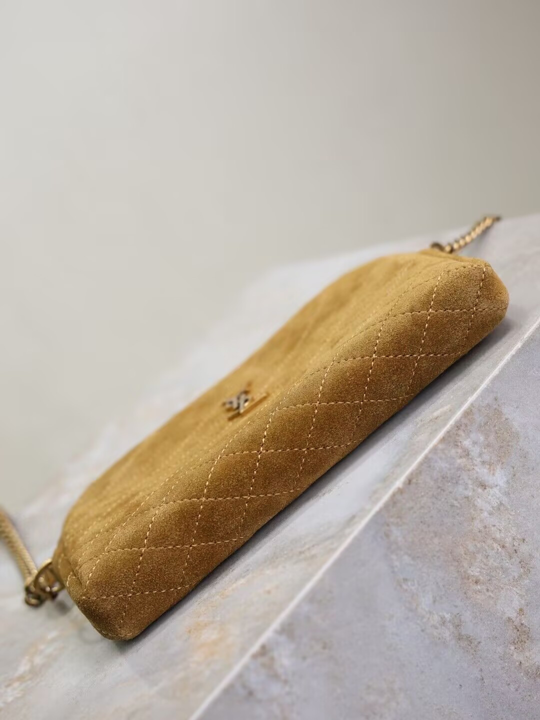 Y*L gaby zipped pouch in suede 18x13x3.5cm