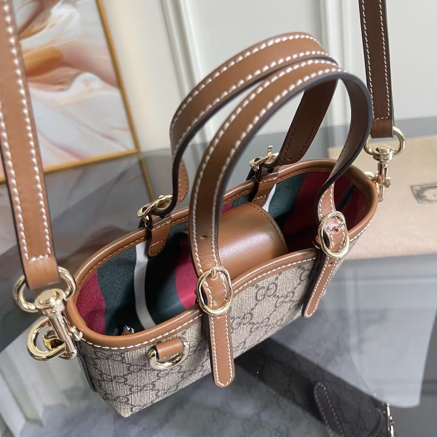 G*u*i gg emblem mini bag 17.5x11x6.5cm