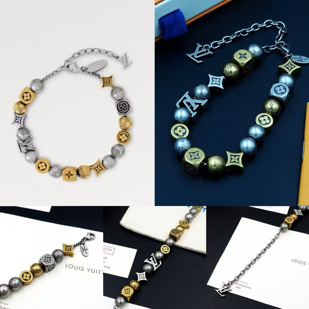 l0*is V*t0n damier party bracelet
