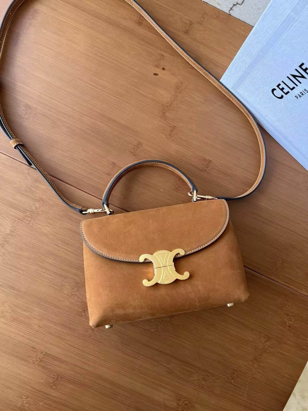 Ce**e teen nino bag in nubuck calfskin 20.5x13x8cm