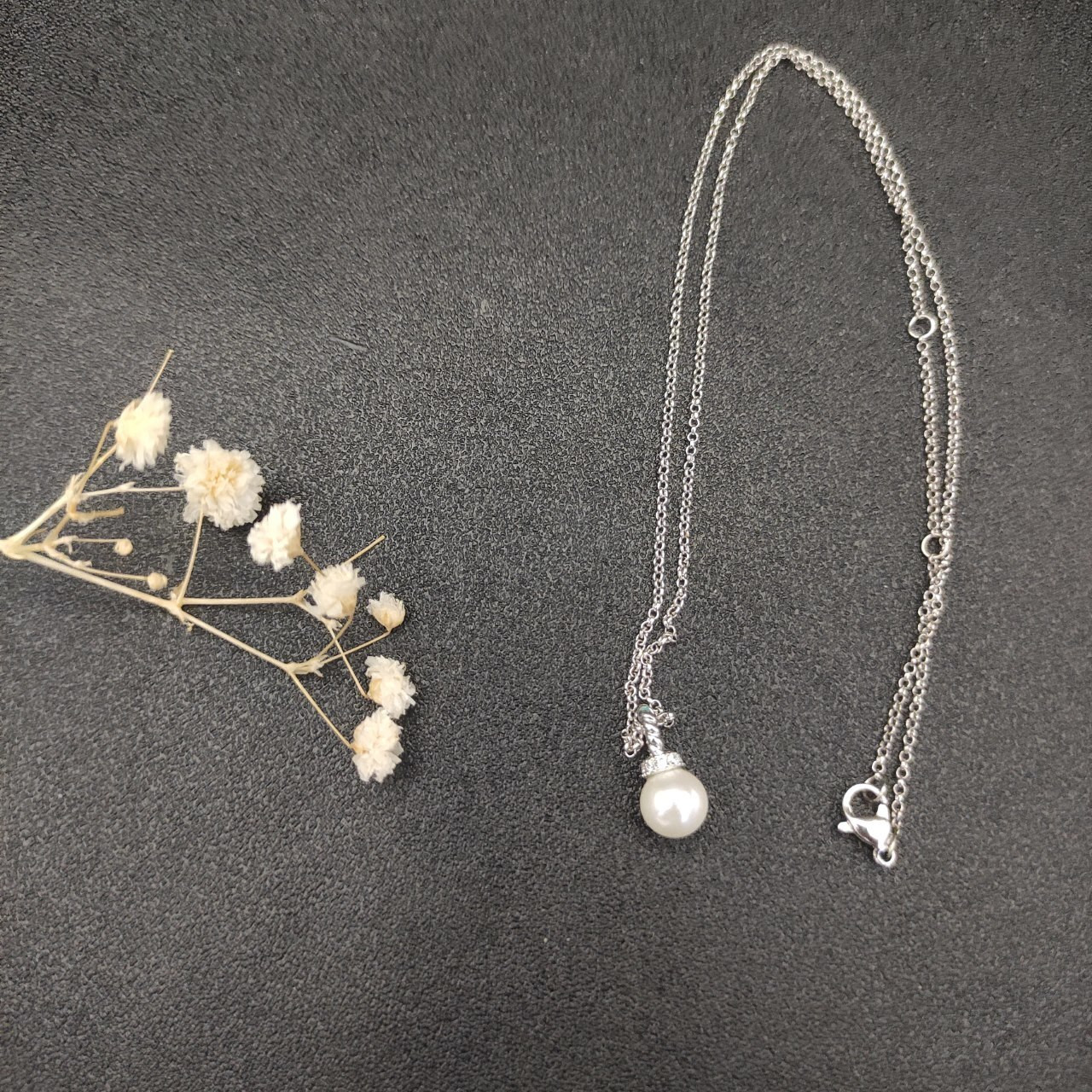 dau1d Yvrm*n 8mm peal necklace(chain length 42+3+3cm delay chain)