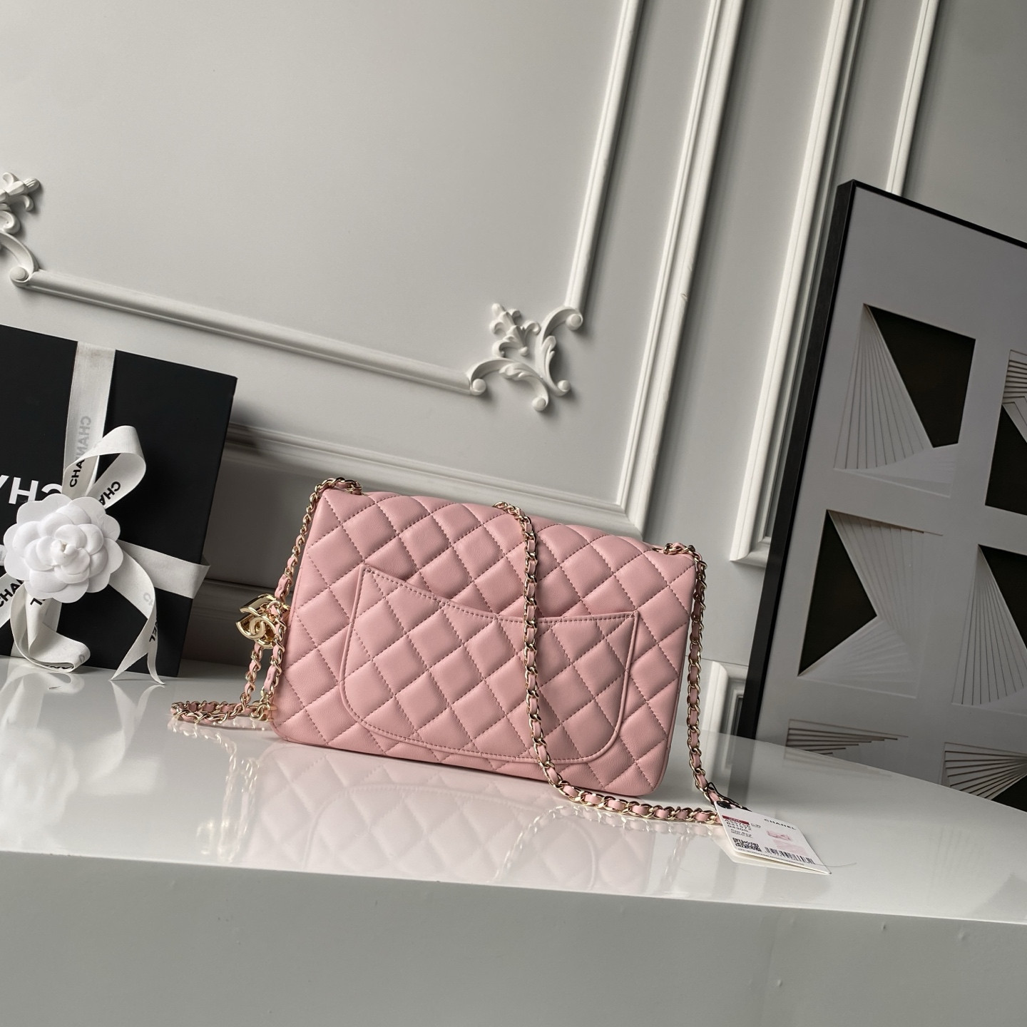 Ch*el classic flap handbag cf as5756 14.5x23.5x7cm