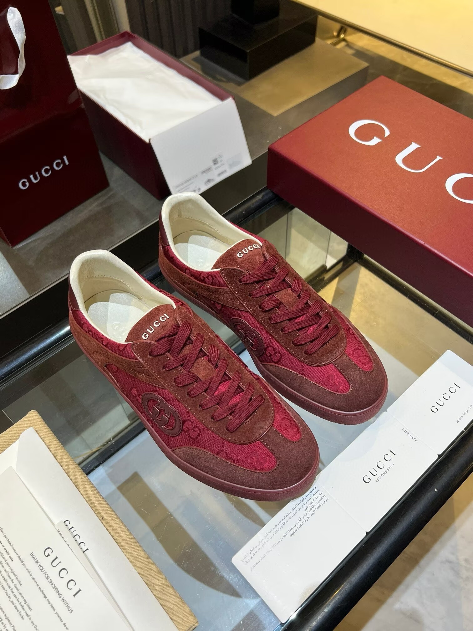 ua G*u*i g75 sneaker rosso ancora