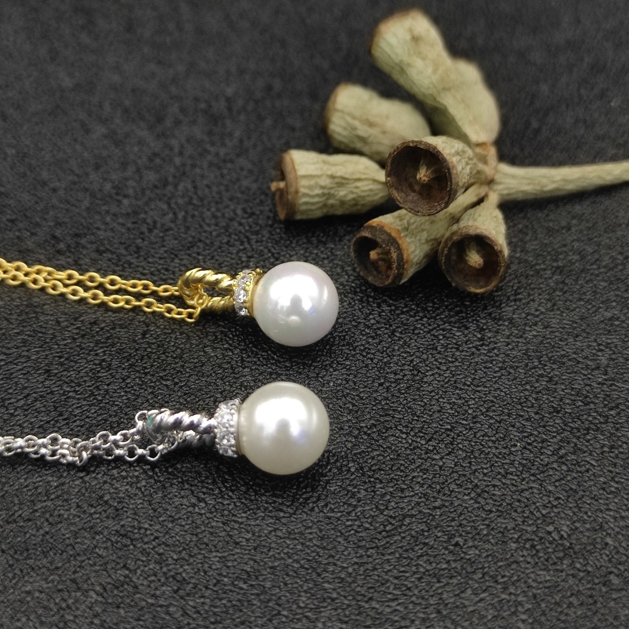 dau1d Yvrm*n 8mm peal necklace(chain length 42+3+3cm delay chain)