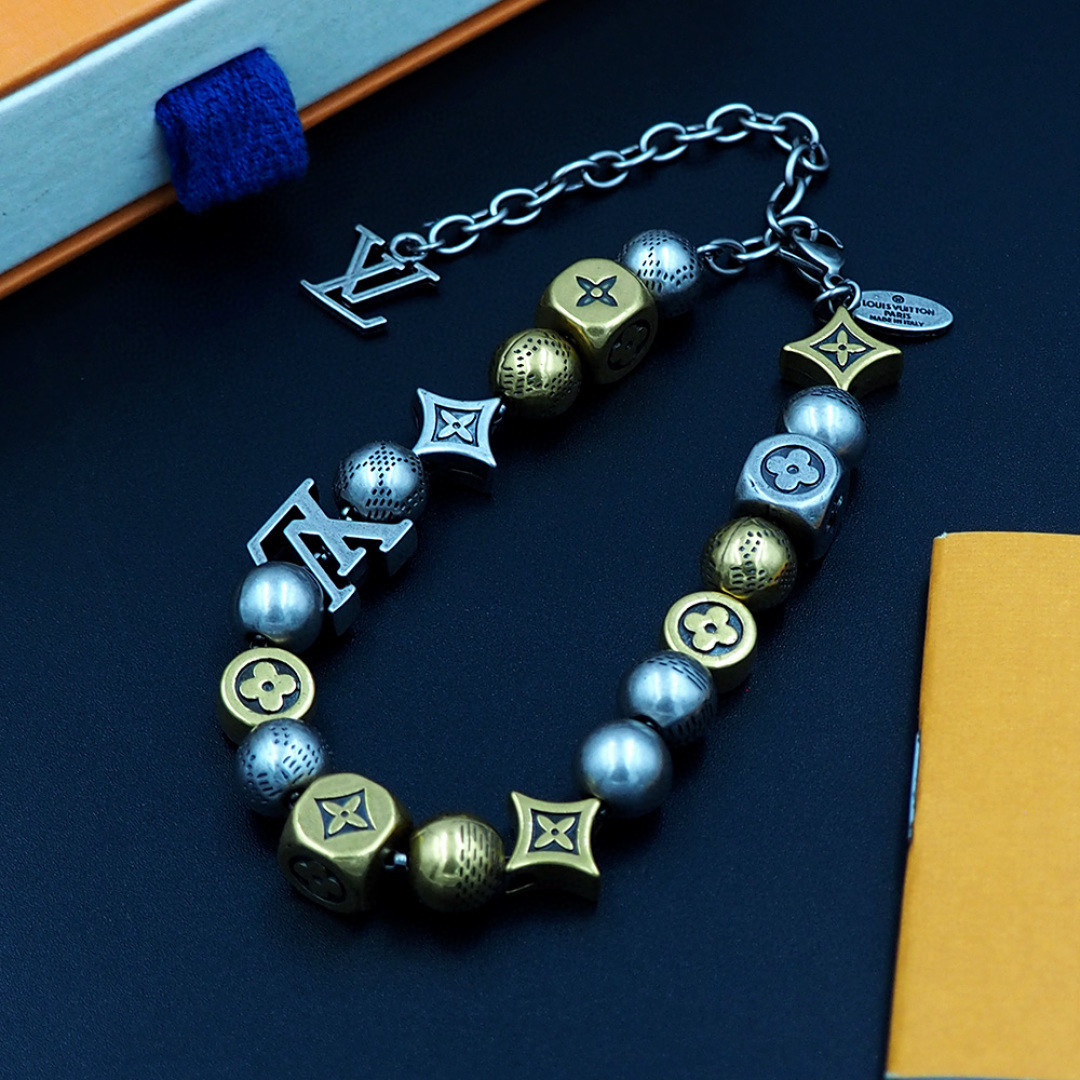 l0*is V*t0n damier party bracelet