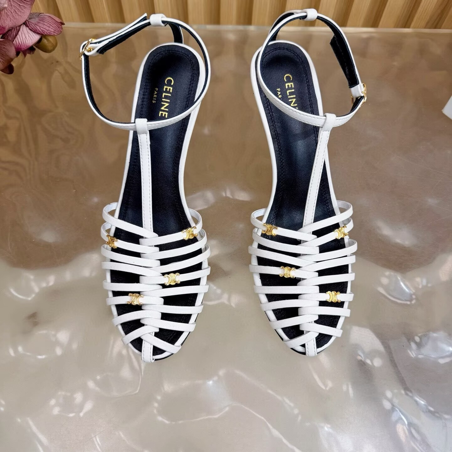 ua Ce**e cage heeled sandal 8.5cm heel
