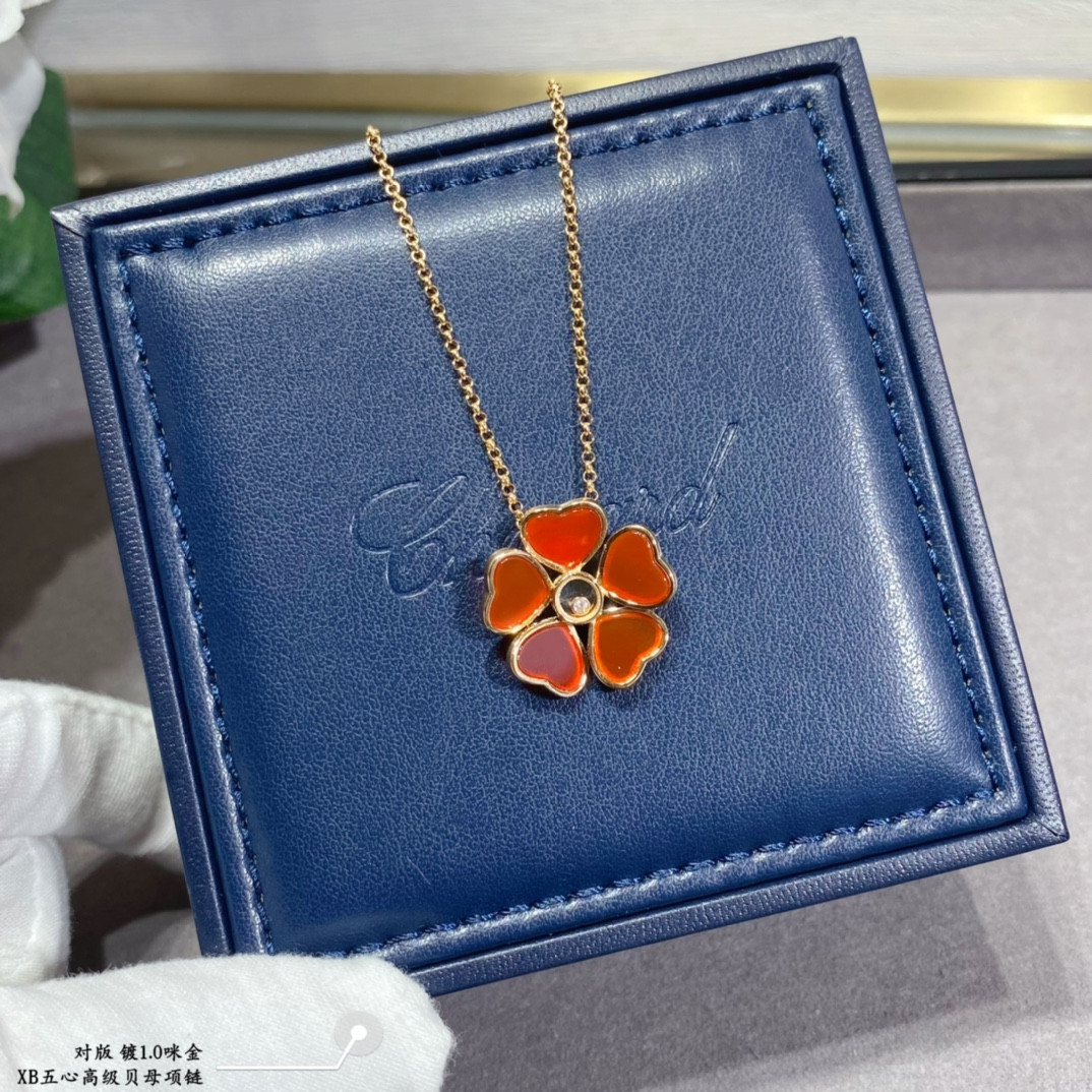 Chopard Five Hearts Mother-of-Pearl Necklace