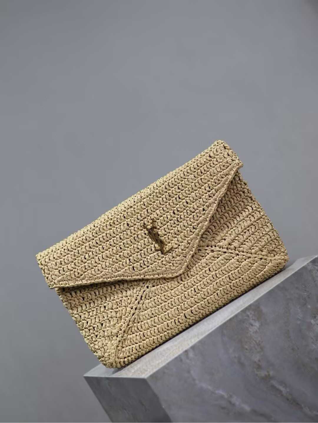 Y*L cassandre large envelope pouch in rope 29.5x18x4.5cm