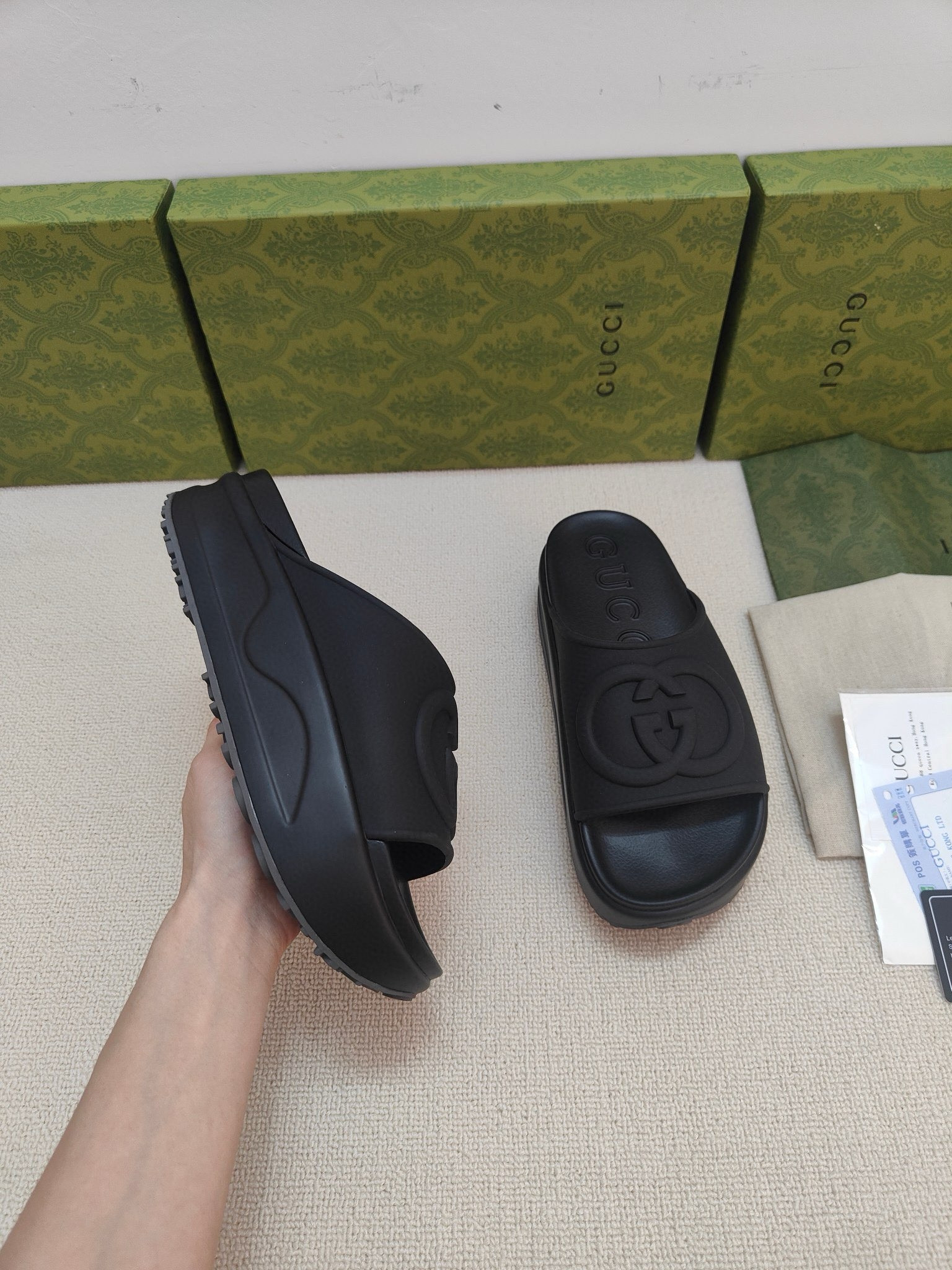 UA G*u*i GG Slide Sandal