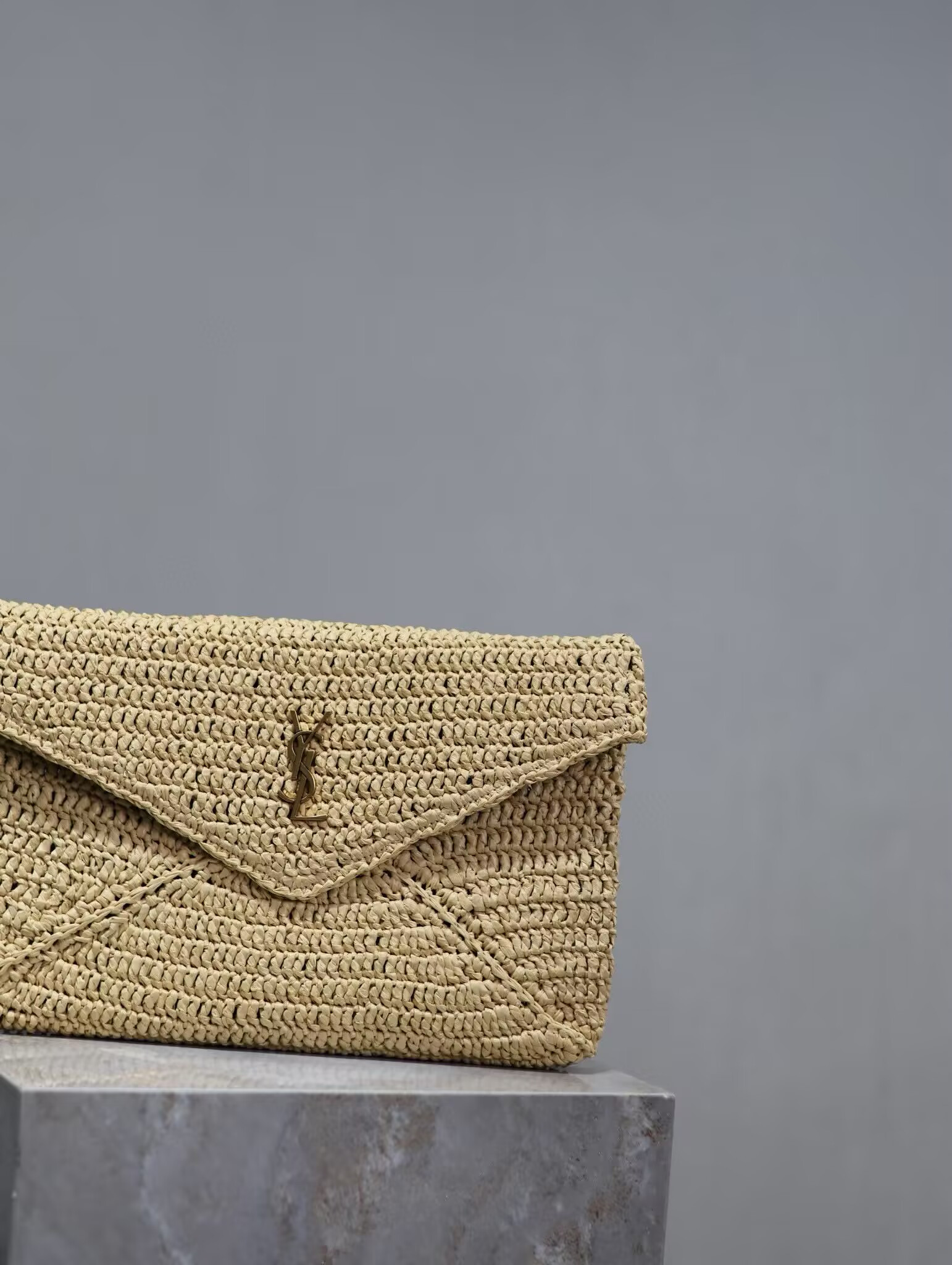 Y*L cassandre large envelope pouch in rope 29.5x18x4.5cm