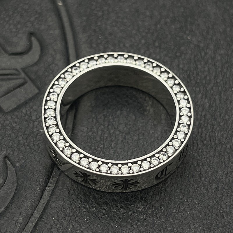 ch**me he**ts Di*m*nd-encrusted cross ring