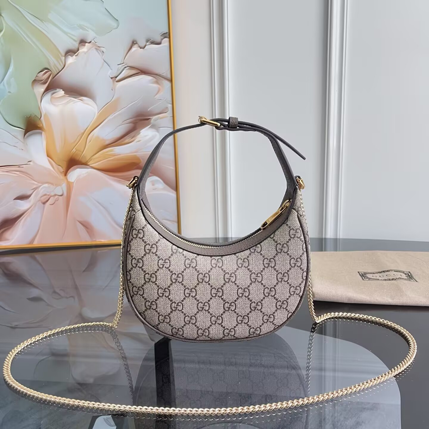 G*u*i ophidia mini gg canvas shoulder bag 20x14.5x4cm