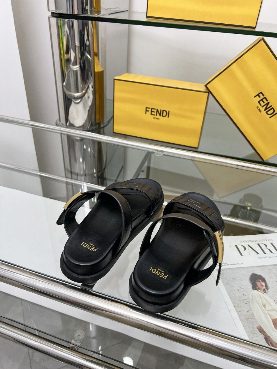 ua F**di feel ff double band sandal