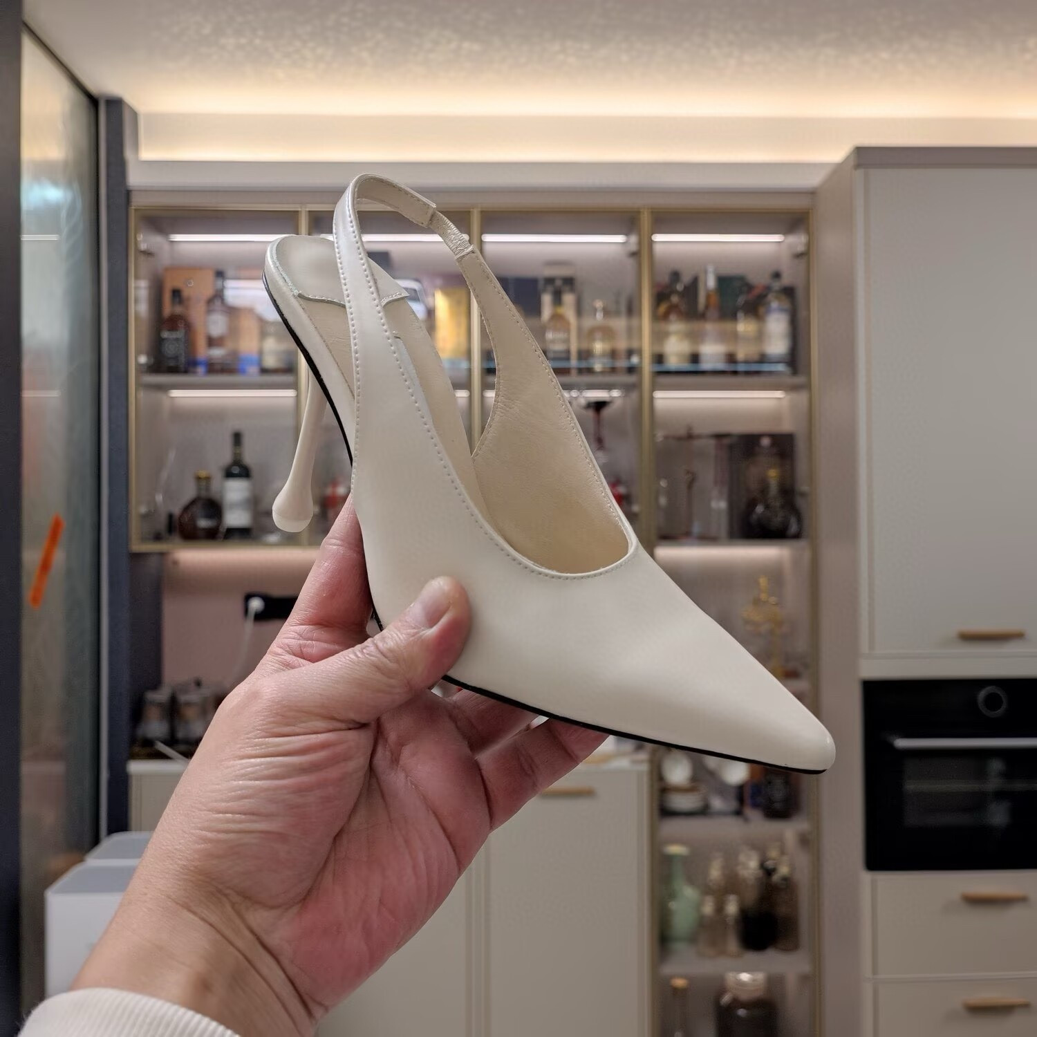 ua Ji*y Ch* leather pumps 100mm