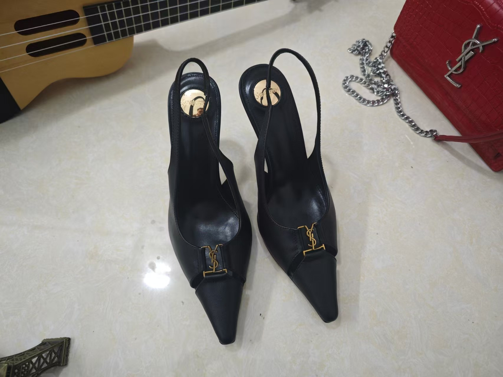 ua y*l Sa**t Lau*nt slingback pumps