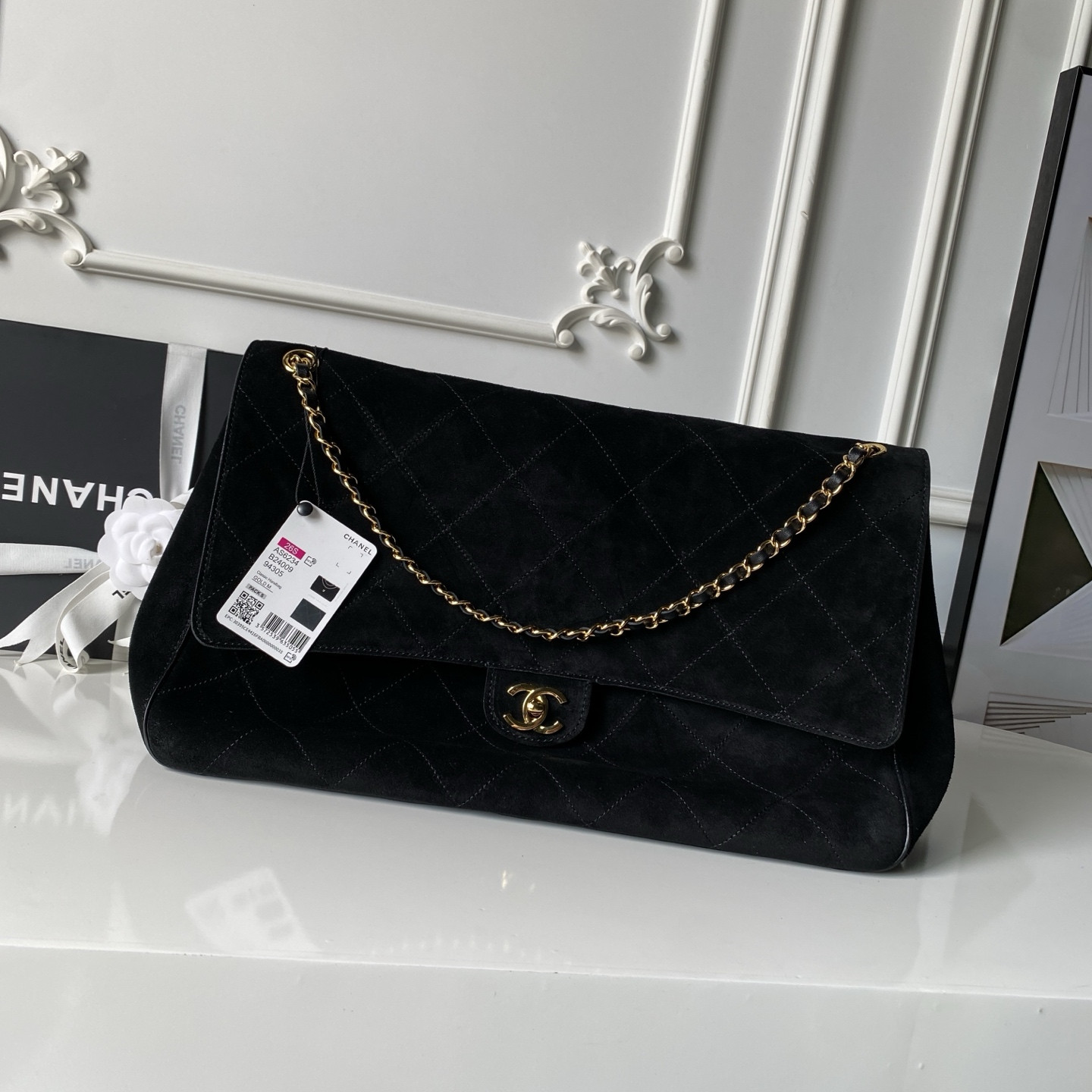 Ch*el souplissimo flap bag as6234 38.5x26x11cm