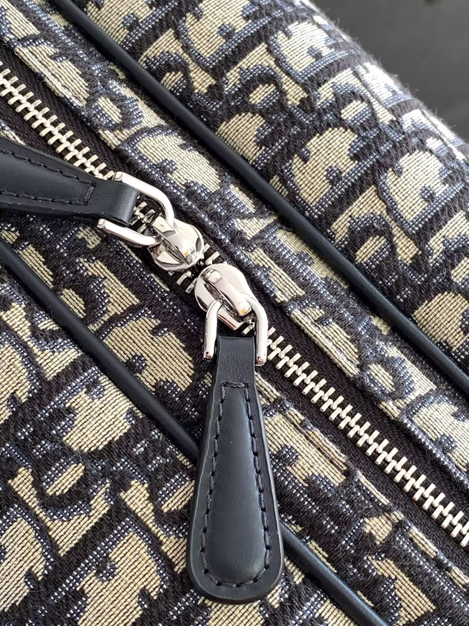 D*or changing bag beige and black D*or oblique jacquard 38x28x16cm