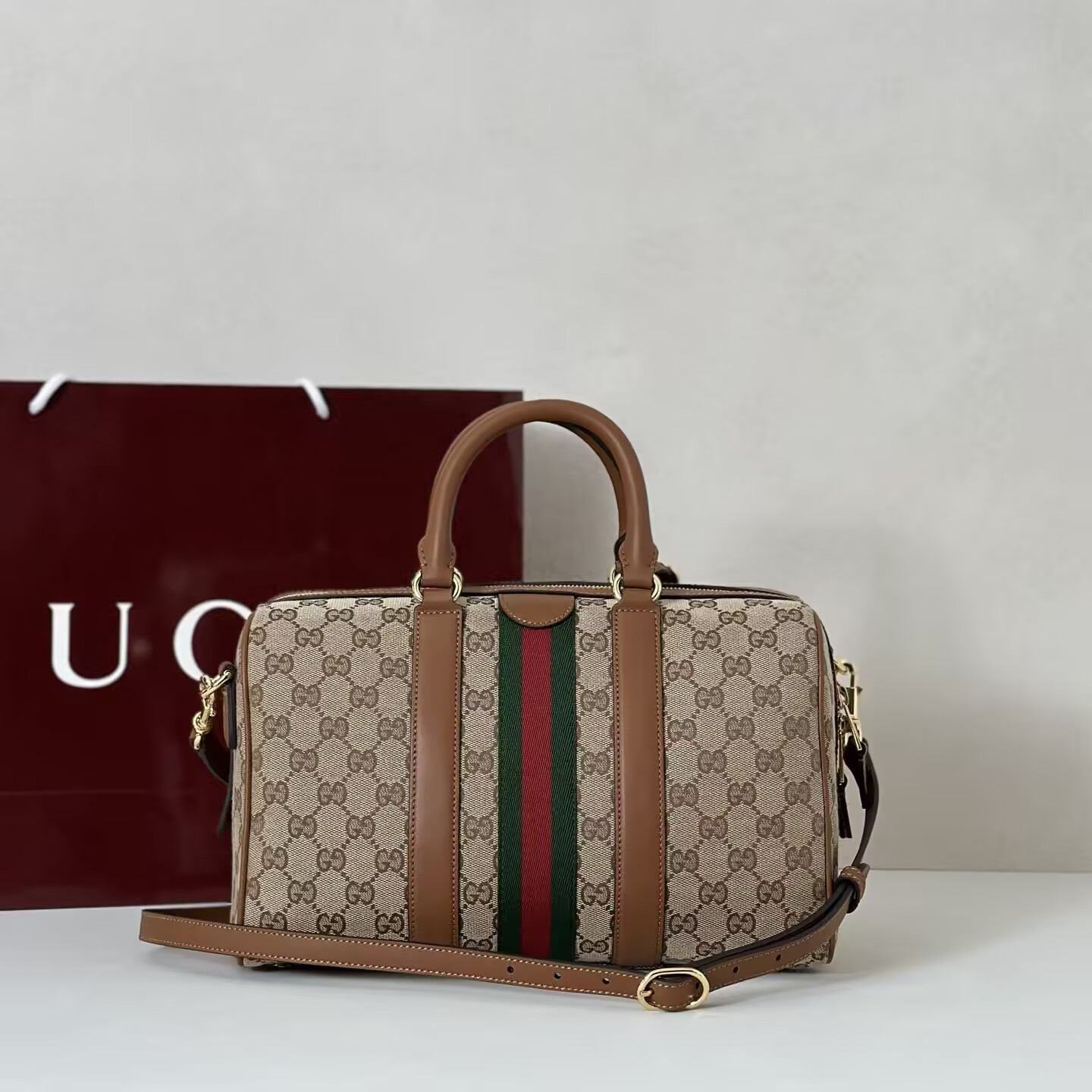 G*u*i ophidia medium boston bag 30x16x20cm