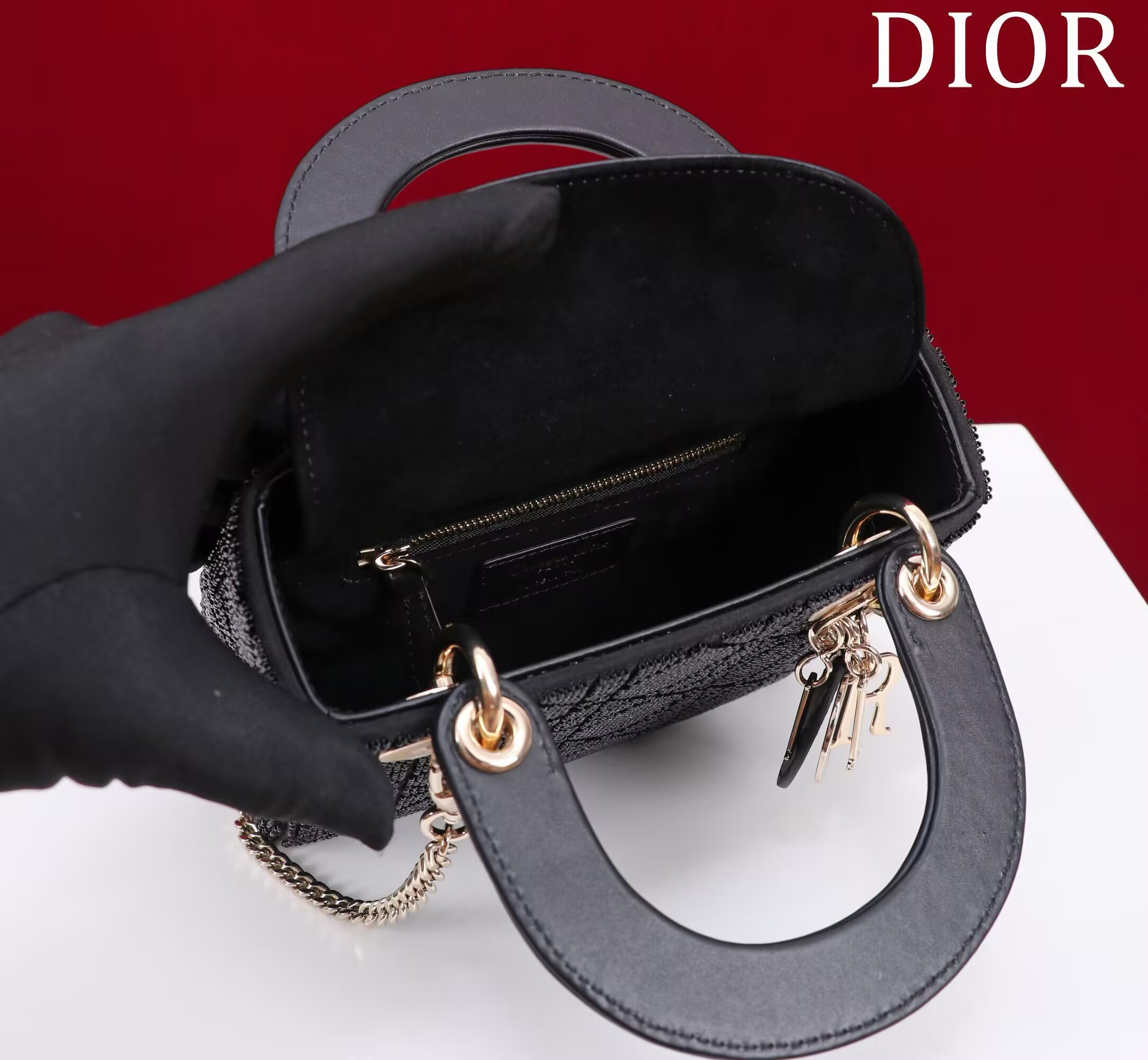 mini lady D*or bag 17x7x15cm