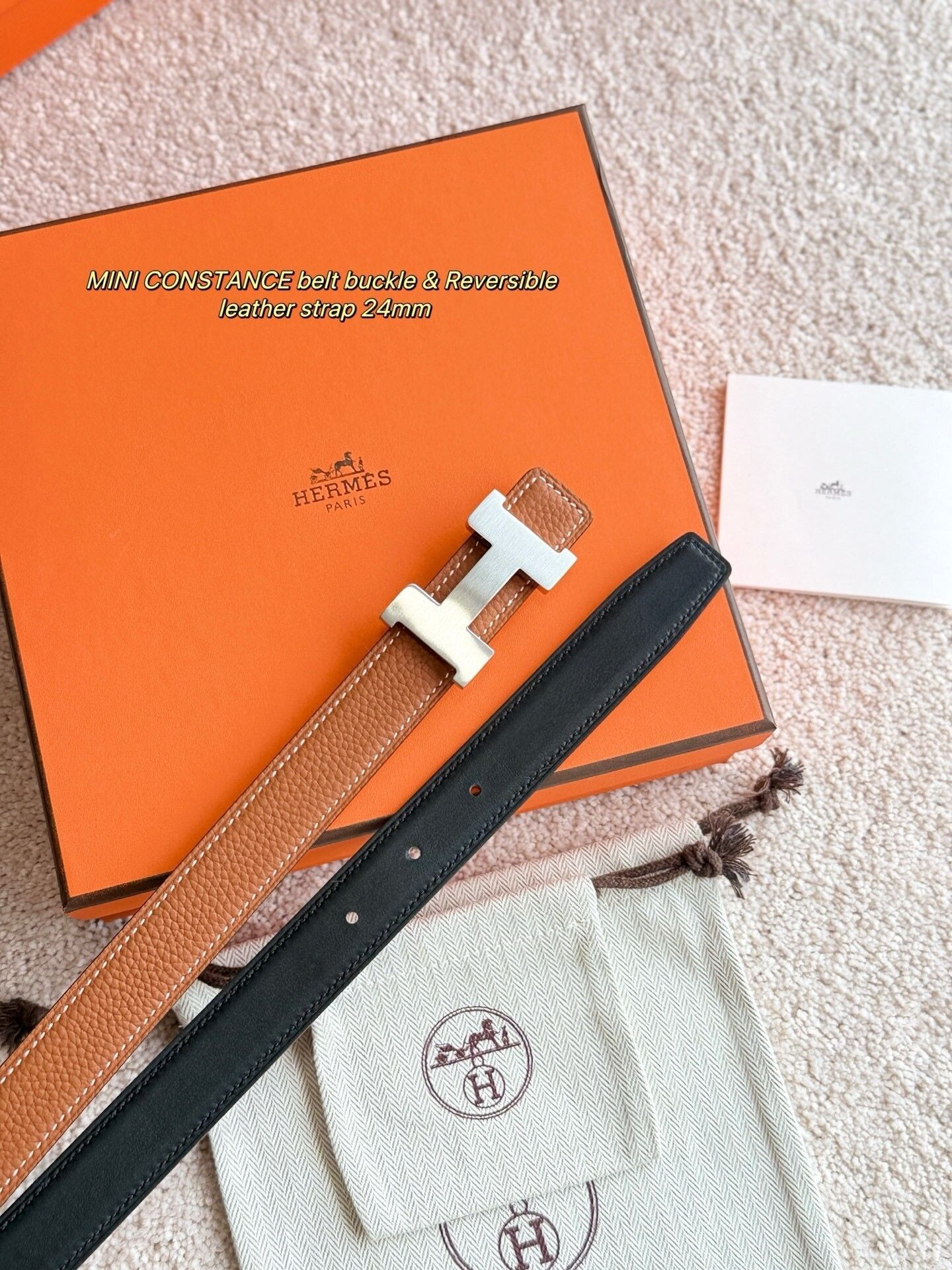 H**mes belt 24mm