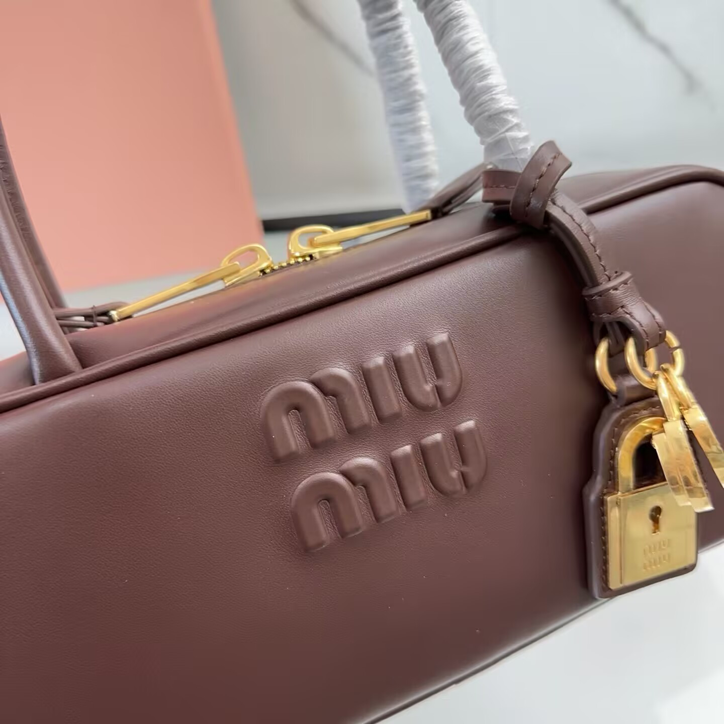 M1v M1v beau leather bag 11.5x28x8cm