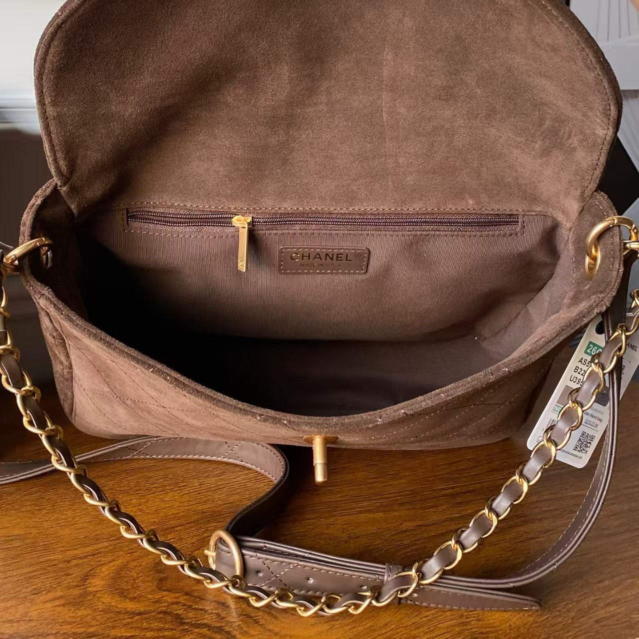 Ch*el suede handbag 24x30x8cm