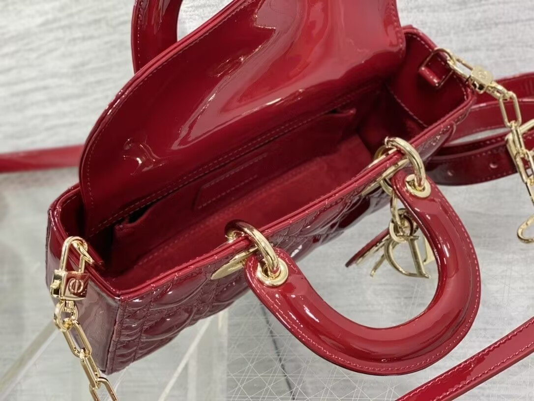 D*0r SMALL LADY D-JOY BAG RED 22x6x12cm