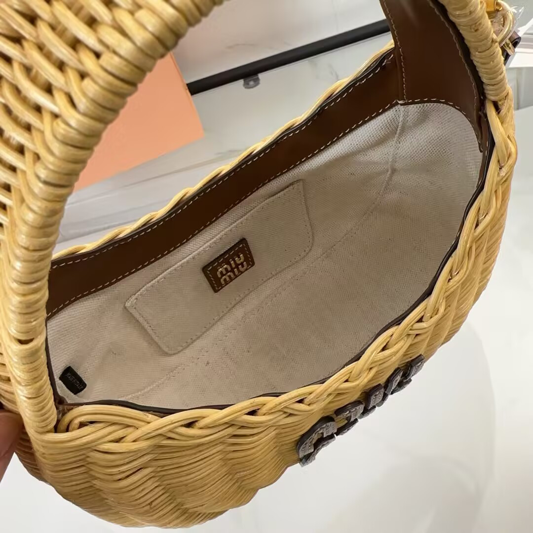 M1v M1v wander wicker handbag 20x17x6cm