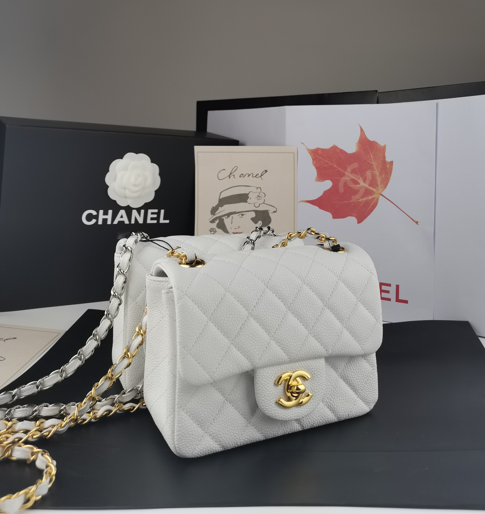 Ch*el mini flap bag 17.5cm