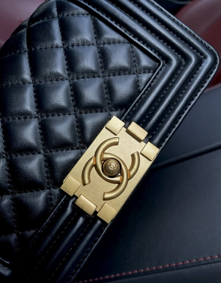 Ch*el small boy handbag a67085 12x20.5x8.5cm