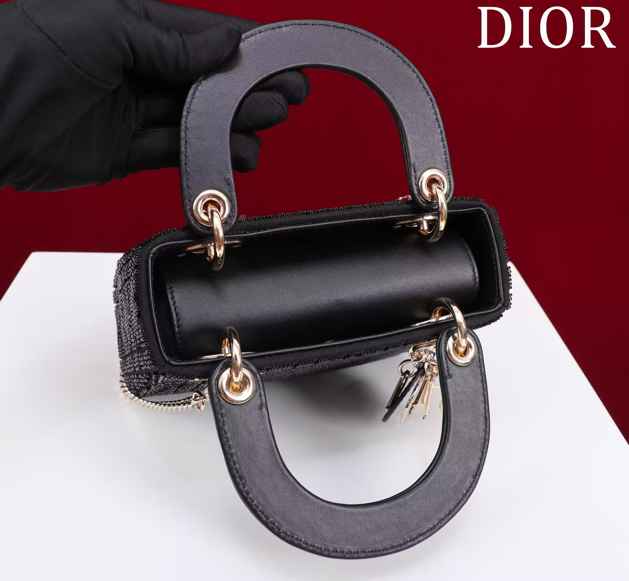 mini lady D*or bag 17x7x15cm