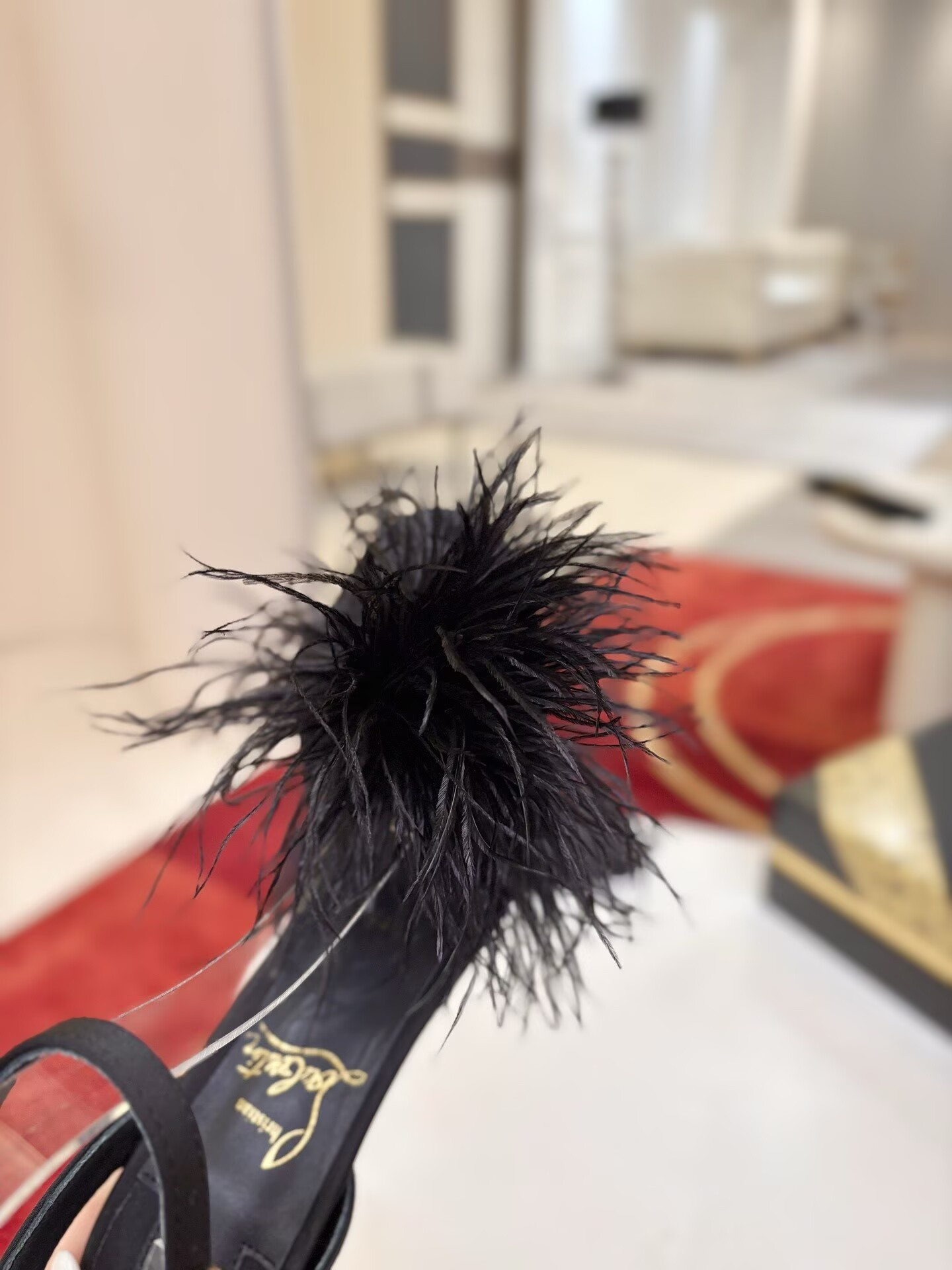 ua Ch**an louboutin patapompom sandals
