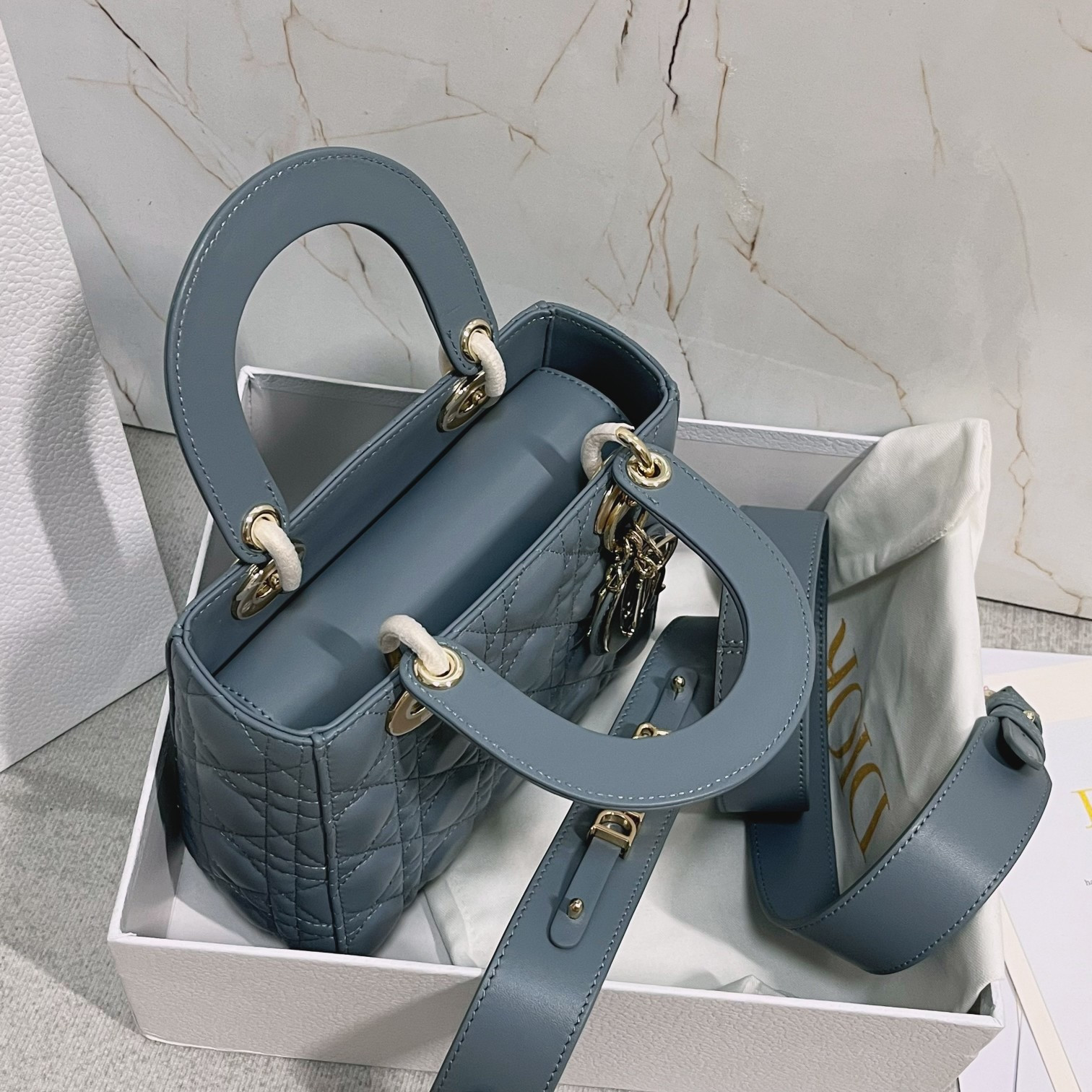 Small Lady D*0r My ABCD*0r Bag Cloud Blue 8 x 6.5 x 3 inches