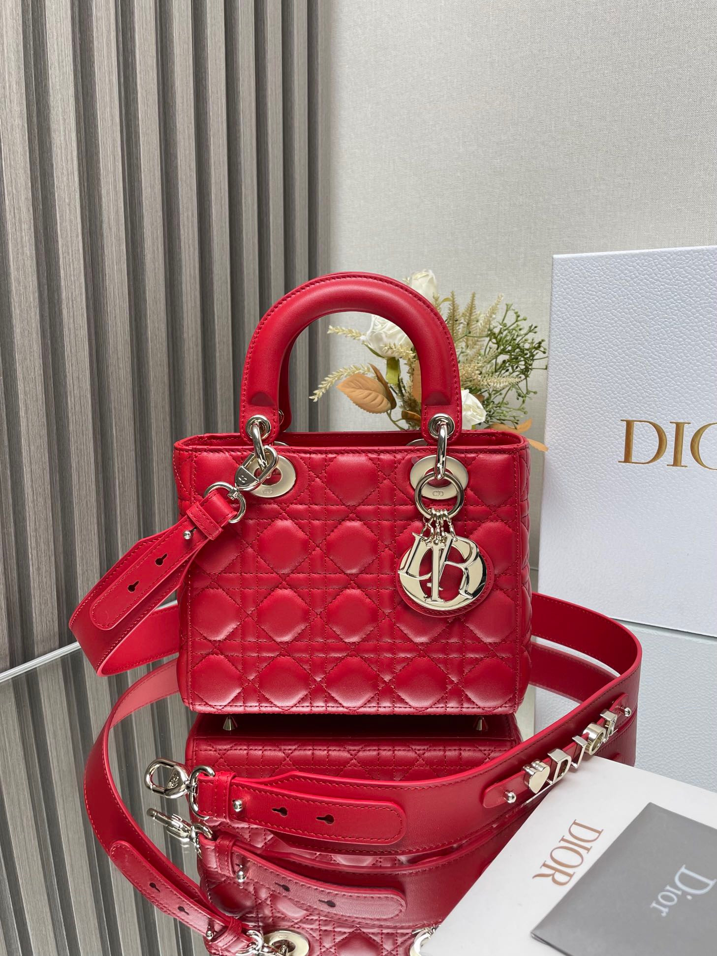 Small Lady D*0r My ABCD*0r Bag Red 8 x 6.5 x 3 inches