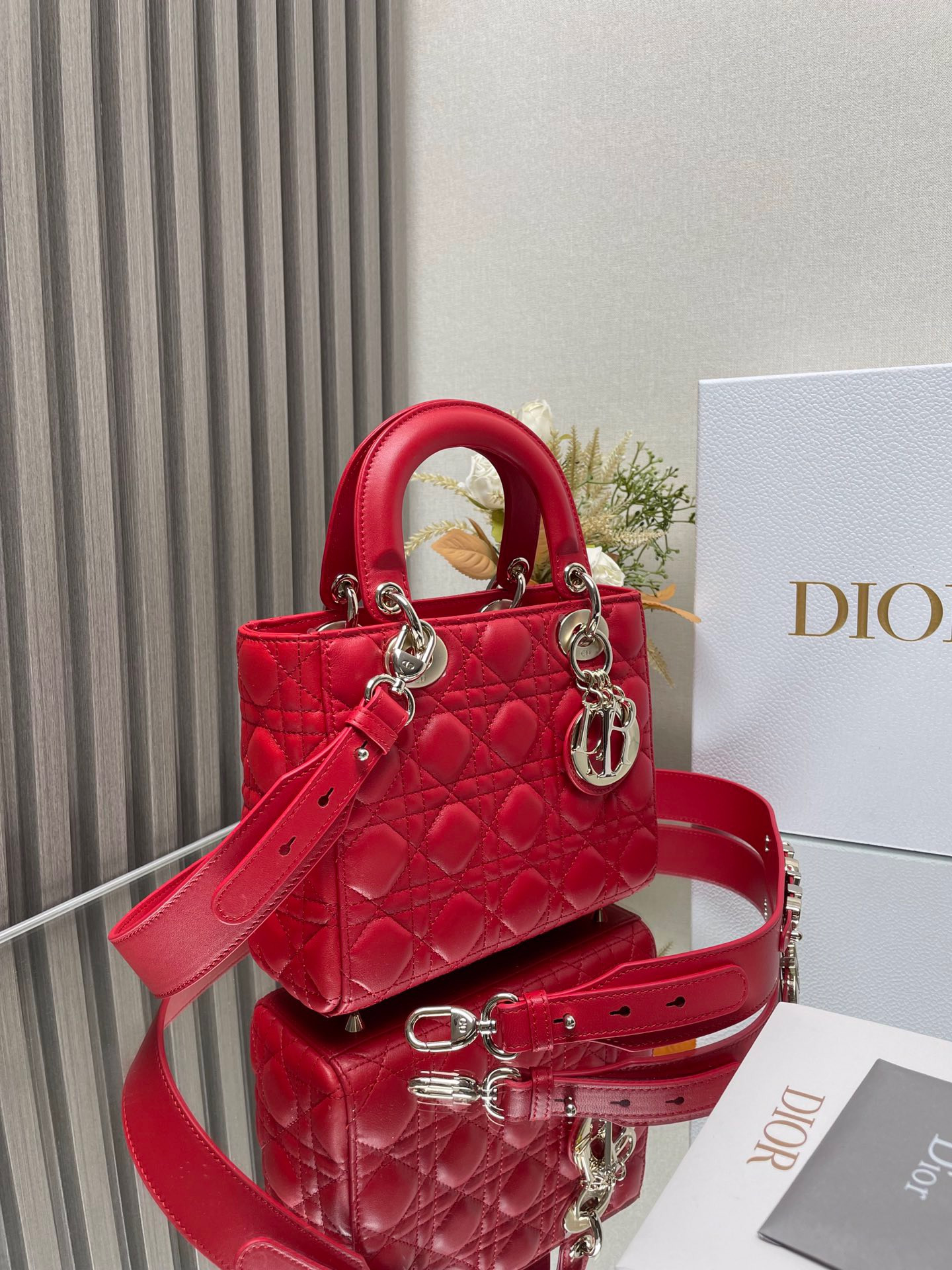 Small Lady D*0r My ABCD*0r Bag Red 8 x 6.5 x 3 inches